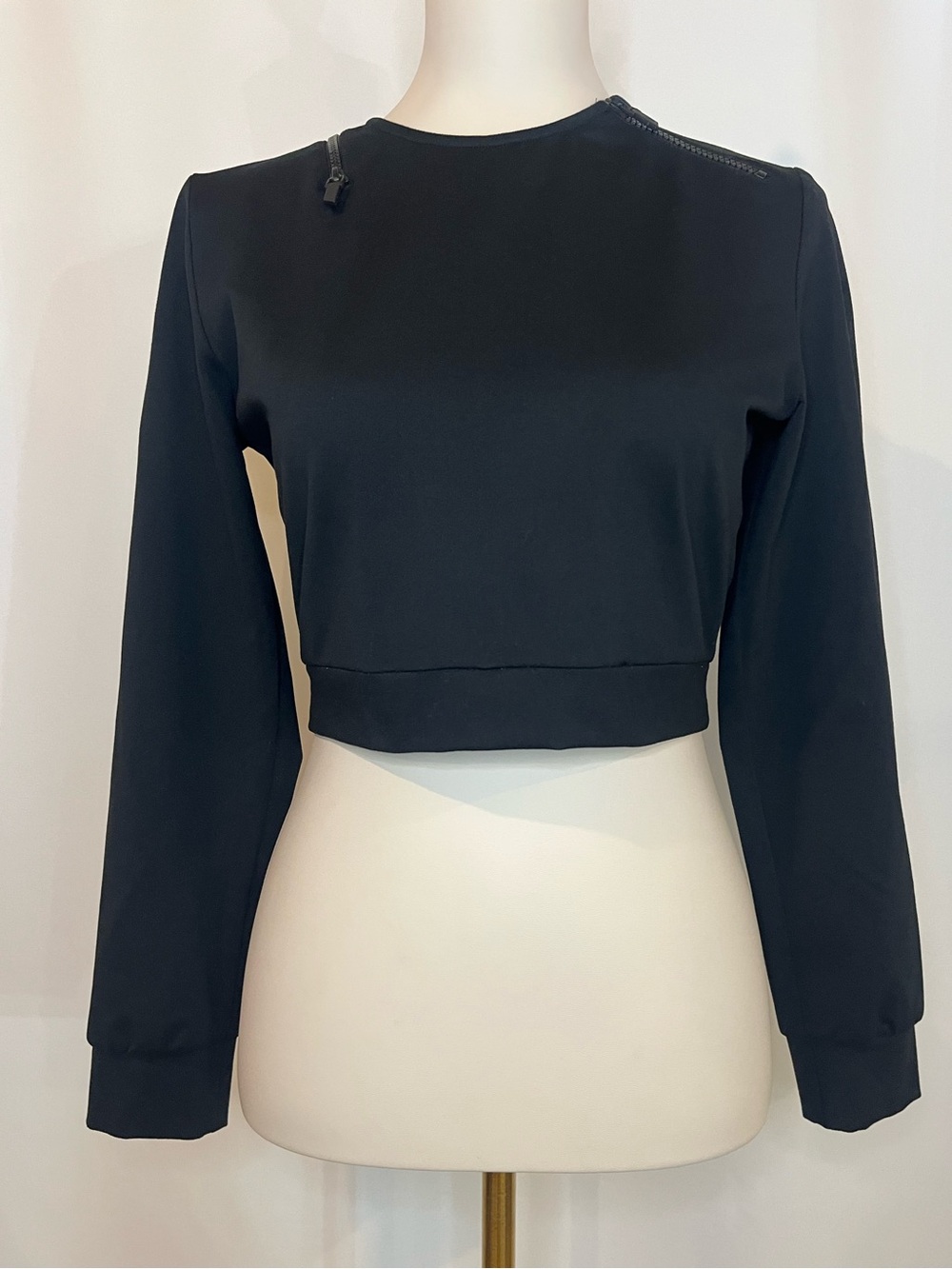 Cushnie et ochs cropped zipper long sleeve top - Picture 9 of 12